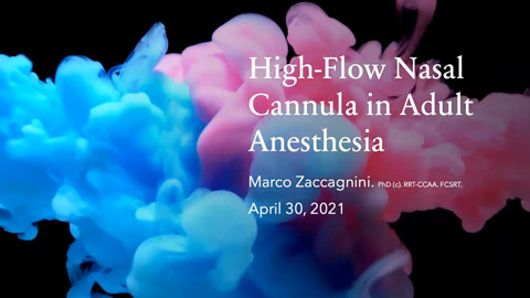 High Flow Nasal Cannula in Adult Anesthesia